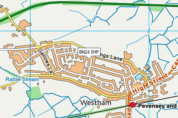 BN24 5HP map - OS VectorMap District (Ordnance Survey)
