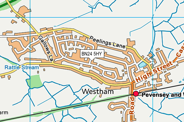 BN24 5HY map - OS VectorMap District (Ordnance Survey) BN24 5HY map - OS VectorMap District (Ordnance Survey)