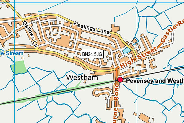 BN24 5JG map - OS VectorMap District (Ordnance Survey)