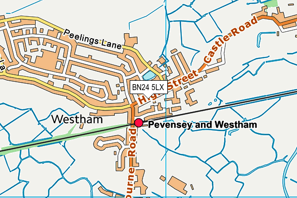BN24 5LX map - OS VectorMap District (Ordnance Survey) BN24 5LX map - OS VectorMap District (Ordnance Survey)