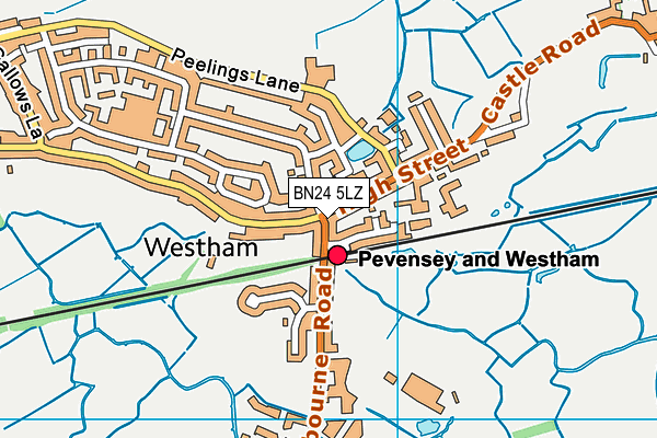 BN24 5LZ map - OS VectorMap District (Ordnance Survey) BN24 5LZ map - OS VectorMap District (Ordnance Survey)