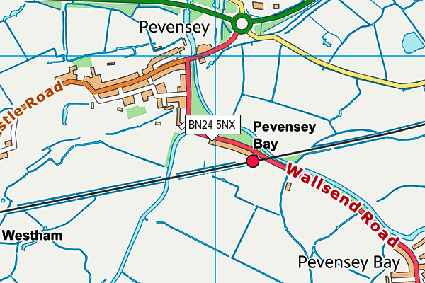 BN24 5NX map - OS VectorMap District (Ordnance Survey)