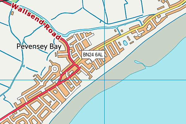 BN24 6AL map - OS VectorMap District (Ordnance Survey)