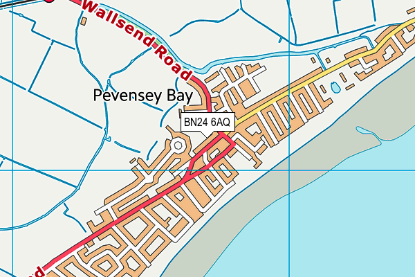 BN24 6AQ map - OS VectorMap District (Ordnance Survey)