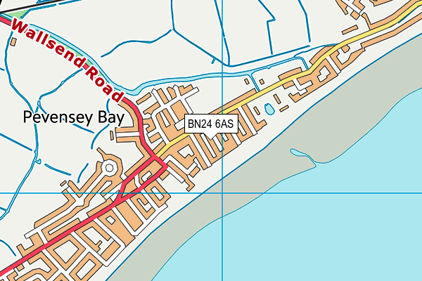 BN24 6AS map - OS VectorMap District (Ordnance Survey)