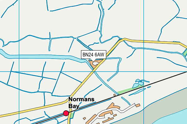 BN24 6AW map - OS VectorMap District (Ordnance Survey)