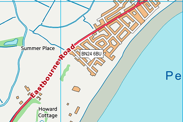 BN24 6BU map - OS VectorMap District (Ordnance Survey)