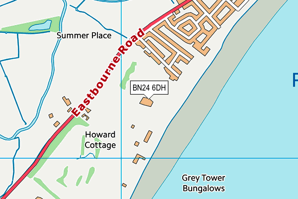BN24 6DH map - OS VectorMap District (Ordnance Survey)