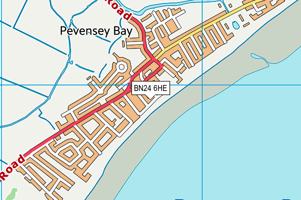 BN24 6HE map - OS VectorMap District (Ordnance Survey)
