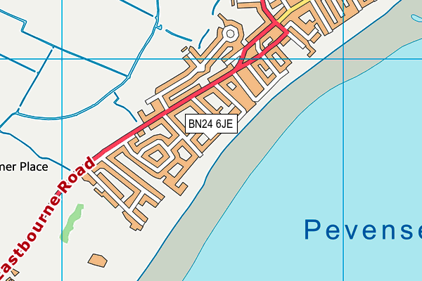BN24 6JE map - OS VectorMap District (Ordnance Survey)