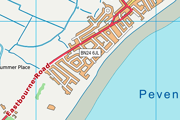 BN24 6JL map - OS VectorMap District (Ordnance Survey)