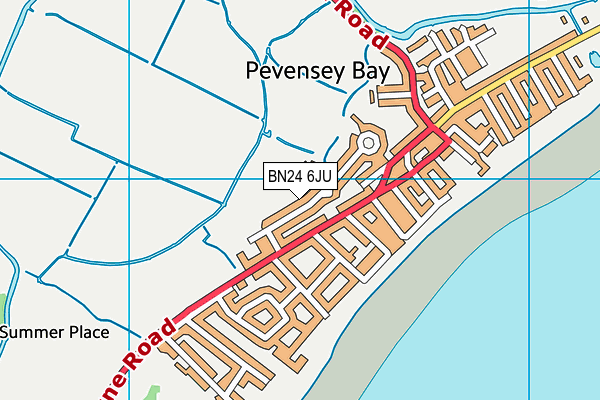 BN24 6JU map - OS VectorMap District (Ordnance Survey)