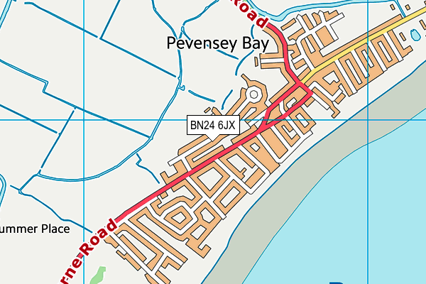 BN24 6JX map - OS VectorMap District (Ordnance Survey)