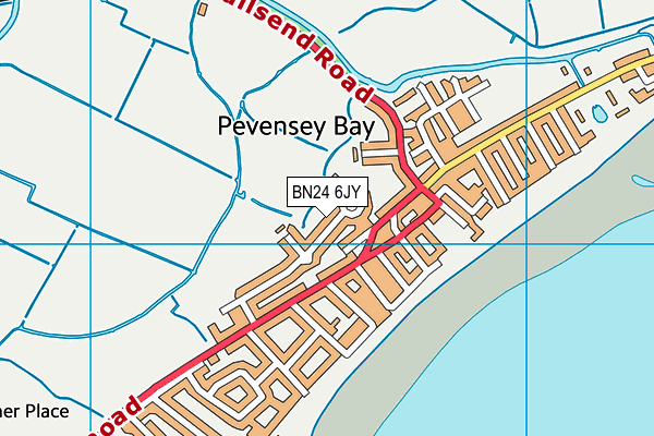 BN24 6JY map - OS VectorMap District (Ordnance Survey)