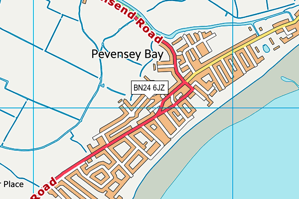 BN24 6JZ map - OS VectorMap District (Ordnance Survey)