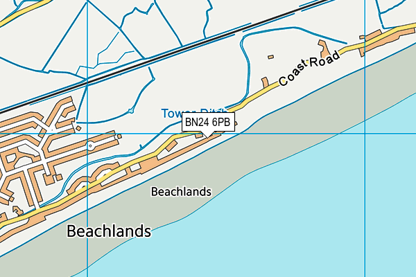 BN24 6PB map - OS VectorMap District (Ordnance Survey)