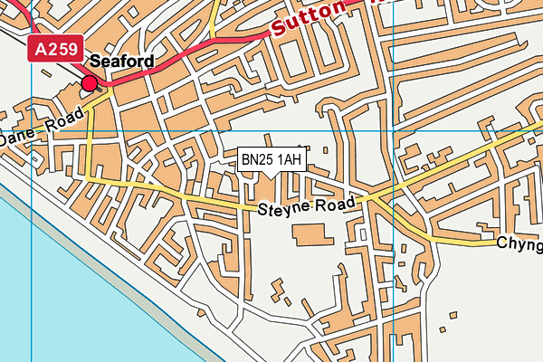 BN25 1AH map - OS VectorMap District (Ordnance Survey) BN25 1AH map - OS VectorMap District (Ordnance Survey)