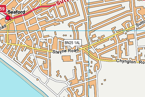 BN25 1AL map - OS VectorMap District (Ordnance Survey) BN25 1AL map - OS VectorMap District (Ordnance Survey)