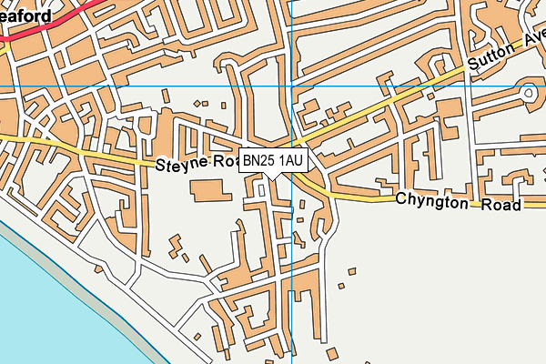 BN25 1AU map - OS VectorMap District (Ordnance Survey) BN25 1AU map - OS VectorMap District (Ordnance Survey)