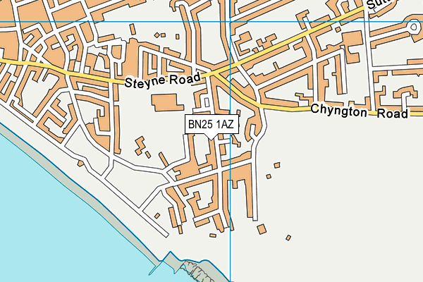 BN25 1AZ map - OS VectorMap District (Ordnance Survey) BN25 1AZ map - OS VectorMap District (Ordnance Survey)