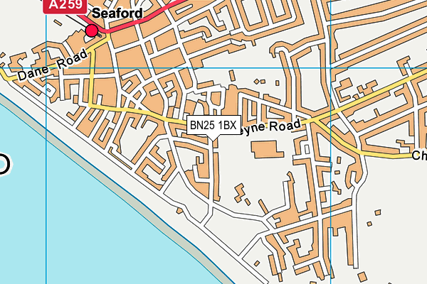 BN25 1BX map - OS VectorMap District (Ordnance Survey) BN25 1BX map - OS VectorMap District (Ordnance Survey)