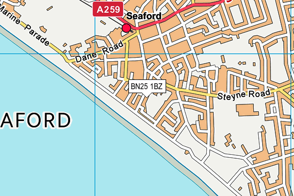 BN25 1BZ map - OS VectorMap District (Ordnance Survey) BN25 1BZ map - OS VectorMap District (Ordnance Survey)