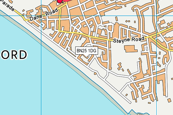 BN25 1DG map - OS VectorMap District (Ordnance Survey) BN25 1DG map - OS VectorMap District (Ordnance Survey)