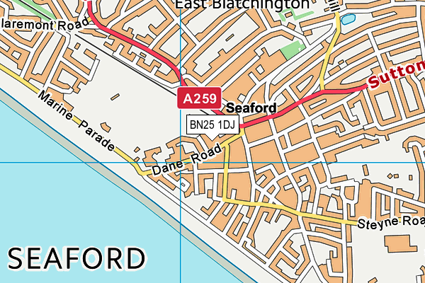 BN25 1DJ map - OS VectorMap District (Ordnance Survey) BN25 1DJ map - OS VectorMap District (Ordnance Survey)