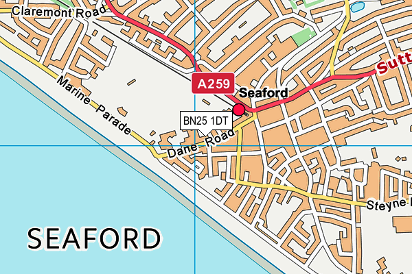 BN25 1DT map - OS VectorMap District (Ordnance Survey) BN25 1DT map - OS VectorMap District (Ordnance Survey)