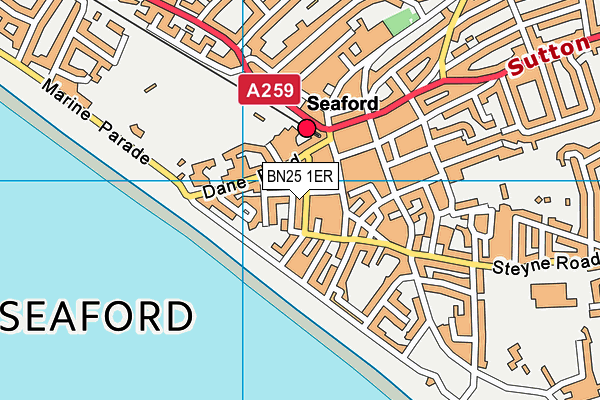 BN25 1ER map - OS VectorMap District (Ordnance Survey) BN25 1ER map - OS VectorMap District (Ordnance Survey)