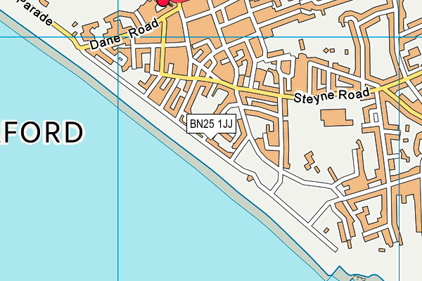 BN25 1JJ map - OS VectorMap District (Ordnance Survey)