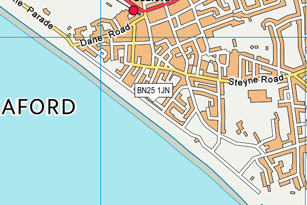 BN25 1JN map - OS VectorMap District (Ordnance Survey)