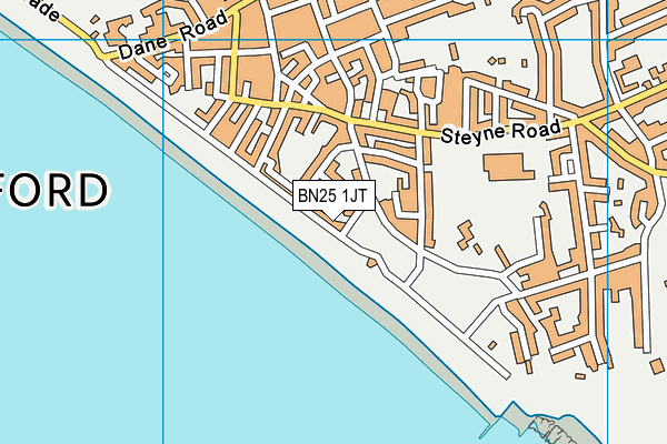 BN25 1JT map - OS VectorMap District (Ordnance Survey) BN25 1JT map - OS VectorMap District (Ordnance Survey)