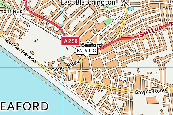 BN25 1LG map - OS VectorMap District (Ordnance Survey) BN25 1LG map - OS VectorMap District (Ordnance Survey)