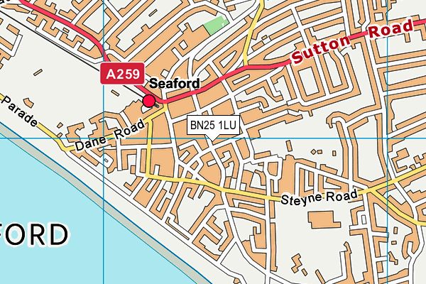 BN25 1LU map - OS VectorMap District (Ordnance Survey) BN25 1LU map - OS VectorMap District (Ordnance Survey)