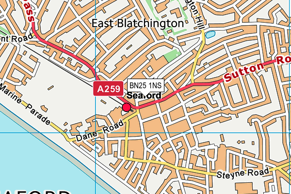 BN25 1NS map - OS VectorMap District (Ordnance Survey) BN25 1NS map - OS VectorMap District (Ordnance Survey)