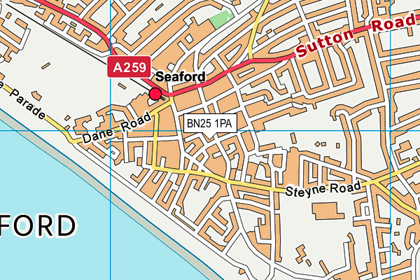 BN25 1PA map - OS VectorMap District (Ordnance Survey) BN25 1PA map - OS VectorMap District (Ordnance Survey)