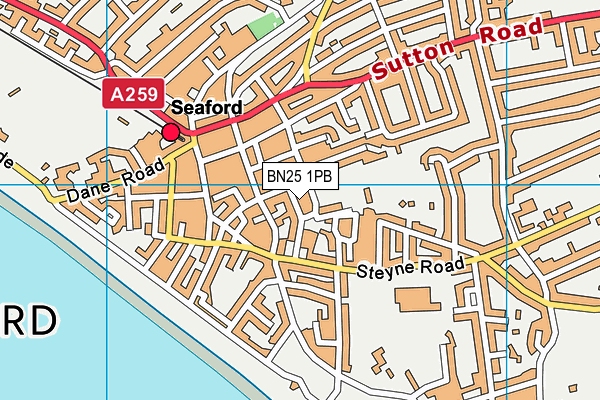 BN25 1PB map - OS VectorMap District (Ordnance Survey) BN25 1PB map - OS VectorMap District (Ordnance Survey)