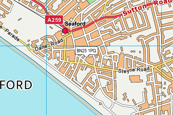 BN25 1PQ map - OS VectorMap District (Ordnance Survey)