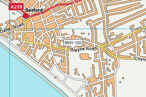 BN25 1QG map - OS VectorMap District (Ordnance Survey) BN25 1QG map - OS VectorMap District (Ordnance Survey)