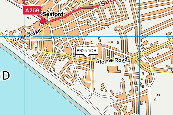 BN25 1QH map - OS VectorMap District (Ordnance Survey) BN25 1QH map - OS VectorMap District (Ordnance Survey)
