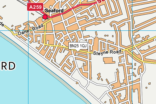 BN25 1QJ map - OS VectorMap District (Ordnance Survey) BN25 1QJ map - OS VectorMap District (Ordnance Survey)