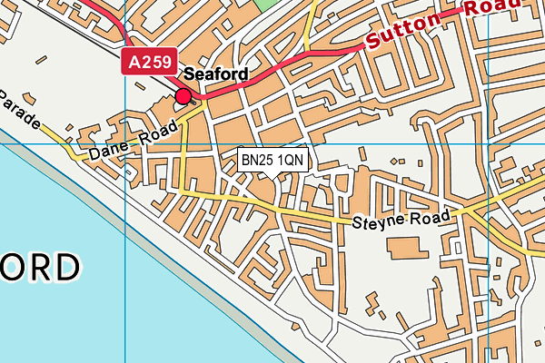 BN25 1QN map - OS VectorMap District (Ordnance Survey) BN25 1QN map - OS VectorMap District (Ordnance Survey)