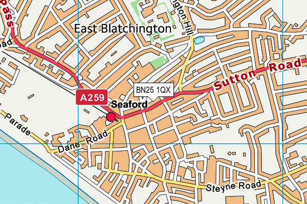 BN25 1QX map - OS VectorMap District (Ordnance Survey) BN25 1QX map - OS VectorMap District (Ordnance Survey)