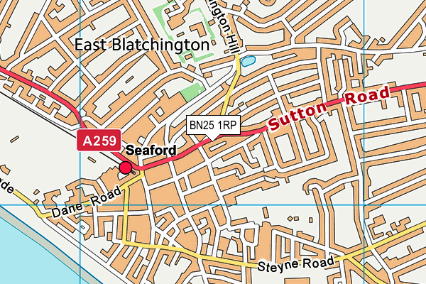 BN25 1RP map - OS VectorMap District (Ordnance Survey) BN25 1RP map - OS VectorMap District (Ordnance Survey)