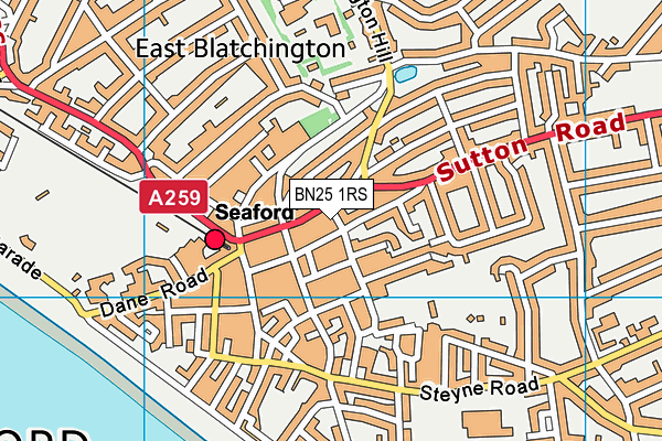 BN25 1RS map - OS VectorMap District (Ordnance Survey)