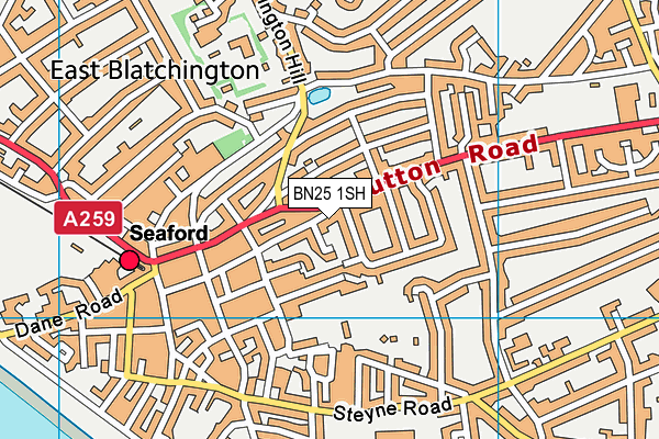 BN25 1SH map - OS VectorMap District (Ordnance Survey) BN25 1SH map - OS VectorMap District (Ordnance Survey)