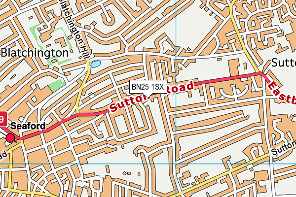 BN25 1SX map - OS VectorMap District (Ordnance Survey) BN25 1SX map - OS VectorMap District (Ordnance Survey)