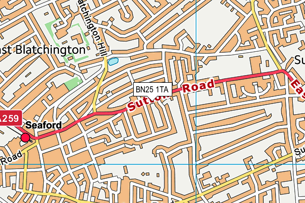 BN25 1TA map - OS VectorMap District (Ordnance Survey) BN25 1TA map - OS VectorMap District (Ordnance Survey)