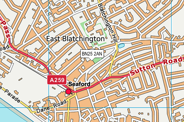 BN25 2AN map - OS VectorMap District (Ordnance Survey) BN25 2AN map - OS VectorMap District (Ordnance Survey)